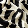 Viskosejersey Abstrakte penselstrøg – creme/sort,  thumbnail number 2