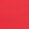 Bomuldspoplin små prikker – rød/hvid,  thumbnail number 1
