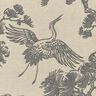 Dekorationsstof Canvas kinesisk trane – sand/grå,  thumbnail number 6