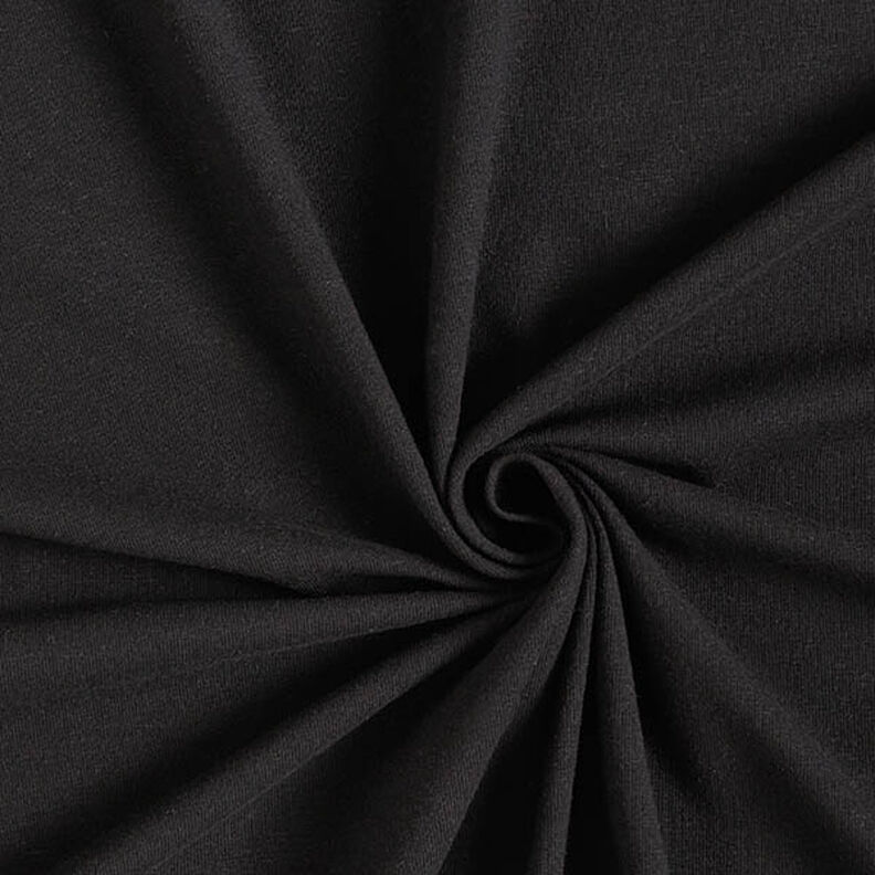 Jersey bomulds-hør-miks ensfarvet – sort,  image number 1
