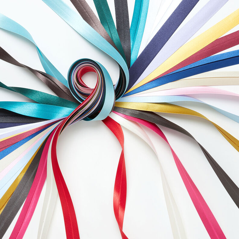 Skråbånd Satin [20 mm] – uldhvid,  image number 3