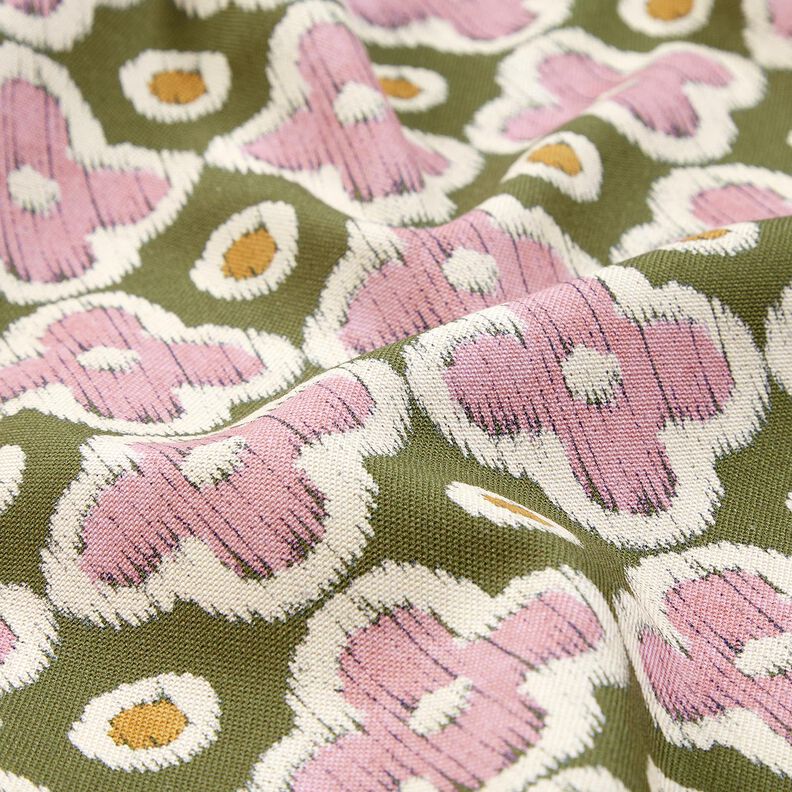 Dekorationsstof Canvas broderi-look – pinje/lys gammelrosa,  image number 2