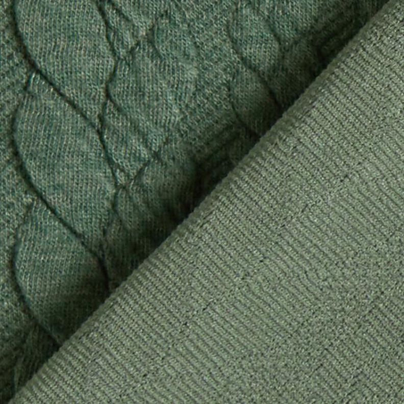 Jerseyjacquard Cloqué Fletmønster – mørkegrøn,  image number 4