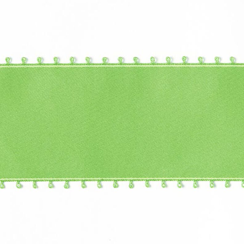 Satinbånd Picotkant - æblegrøn,  image number 1