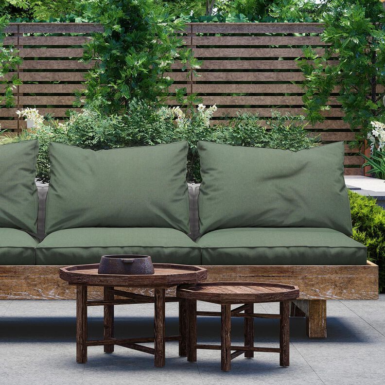 Outdoor stof Canvas Ensfarvet – mørk fyr,  image number 5