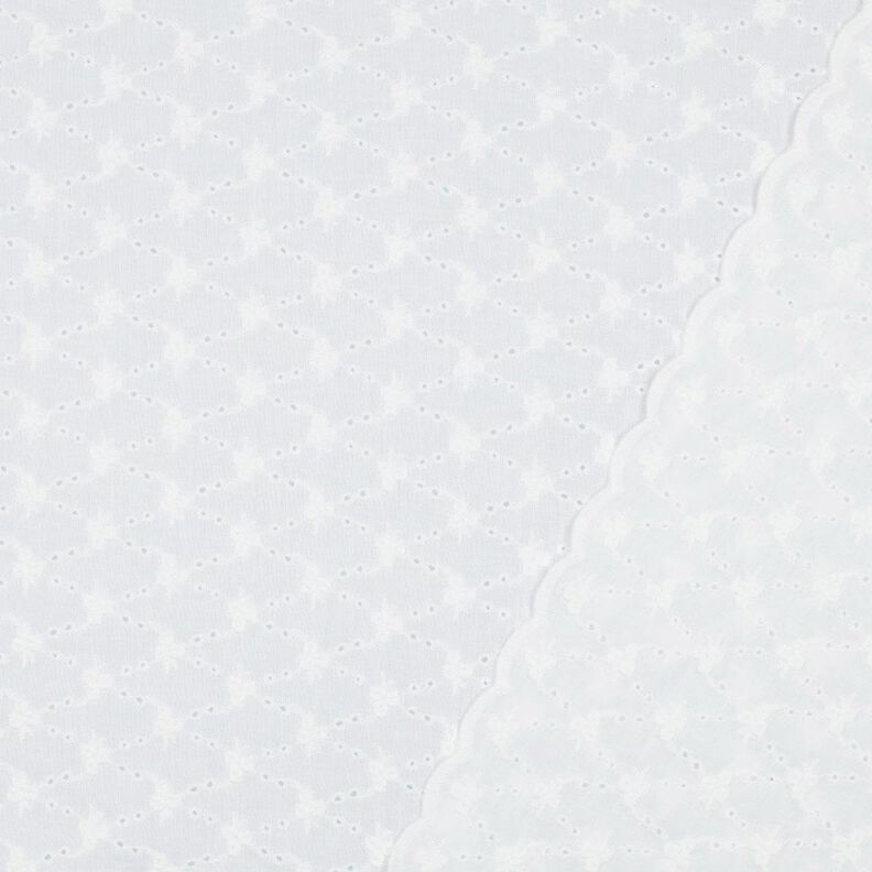 Bomuldsstof Hulbroderi Blomsterromber| Poppy Fabrics &ndash; hvid,  image number 4