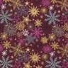 Bomuldsstof Poplin stjerneblanding – bordeaux/guld,  thumbnail number 1