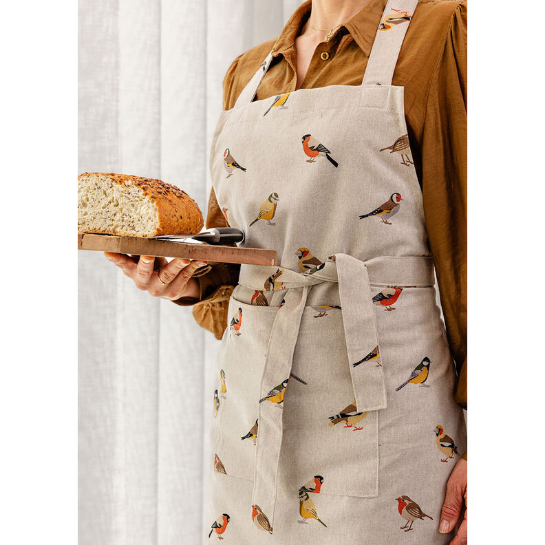 Dekorationsstof Halvpanama små havefugle – natur,  image number 5