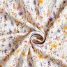Dekorationsstof Bomuldskiper vilde blomster – elfenben/lilla,  thumbnail number 3