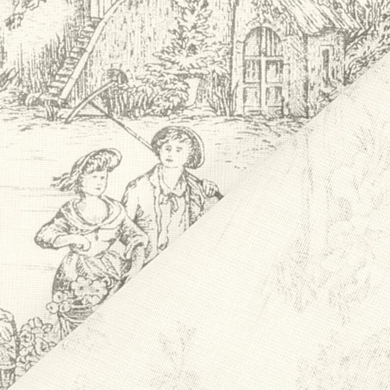 Bomuldsstof Mini Pastorale 280 cm – grå,  image number 3