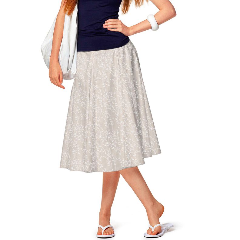 Bomuldspoplin bladranker – tågegrå,  image number 6