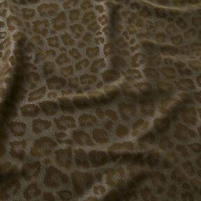 Belagt buksestof, børstet leopardprint – kaki, 