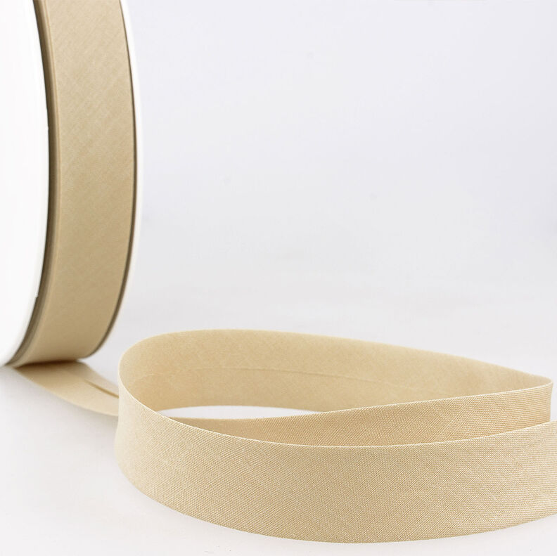 Skråbånd Polycotton [20 mm] – lysebeige,  image number 1