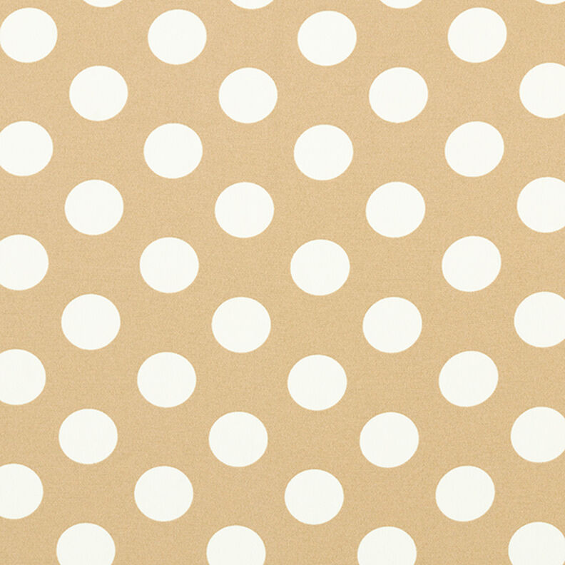 Crepe stof polkaprikker [2,5 cm] – beige,  image number 1