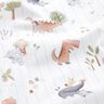 Bomuldspoplin Dinosaurer og striber Digitaltryk – hvid/reed,  thumbnail number 2