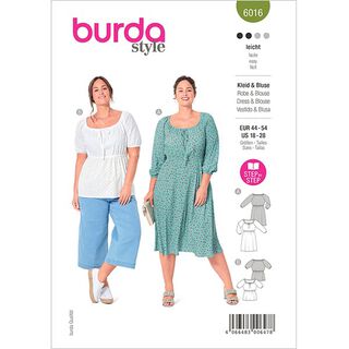 Bluse / Kjole,Burda 6016 | 44 - 54, 