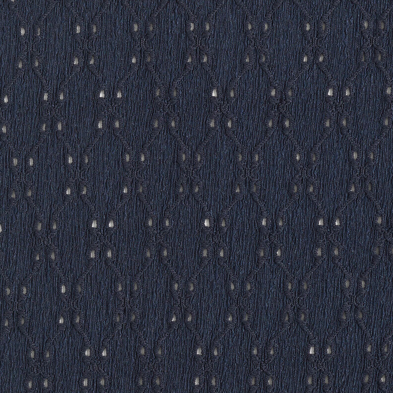 Crinckle jersey hulbroderi – natblå,  image number 1