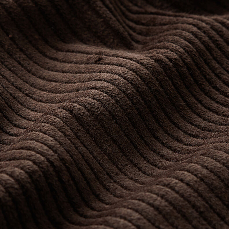 Bred cord forvasket Ensfarvet – mørkebrun,  image number 2