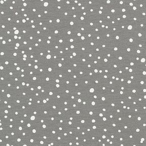 Bomuldsjersey uregelmæssige prikker – grå, 