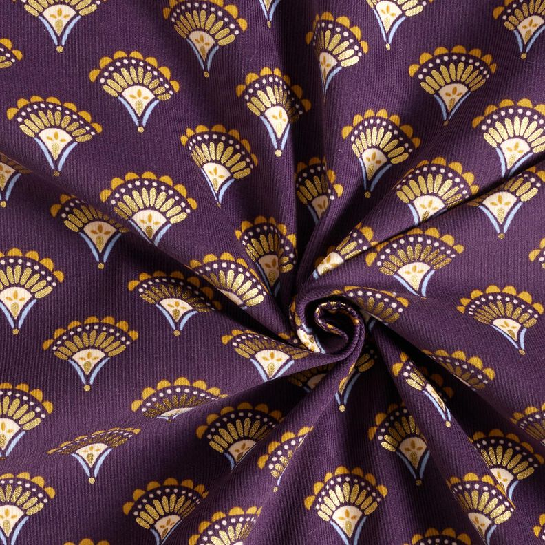 Babyfløjl Glittervifter – aubergine,  image number 3