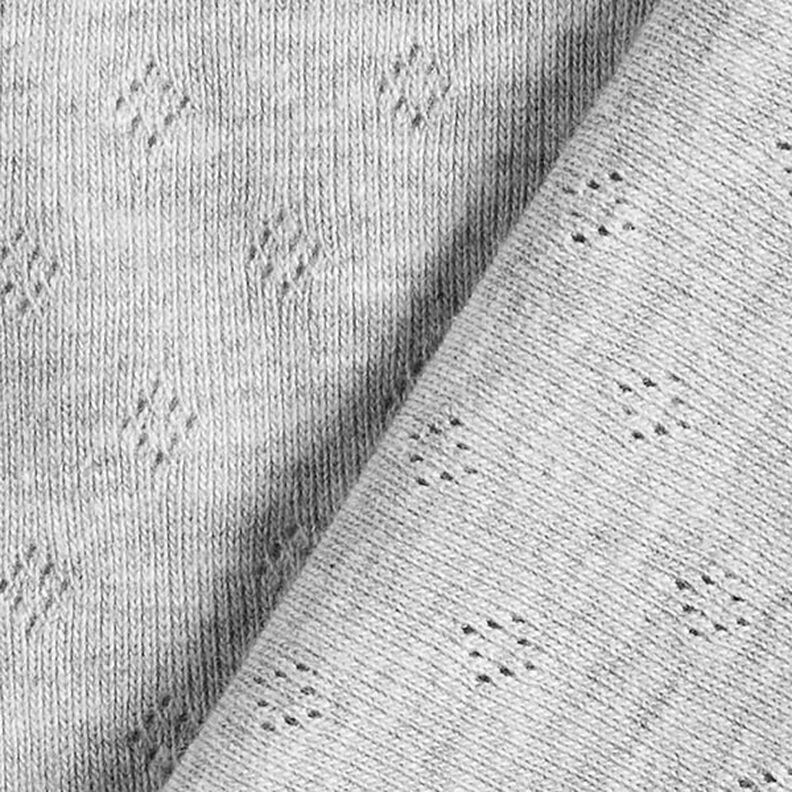 Finstrikjersey med hulmønster Melange – grå,  image number 3