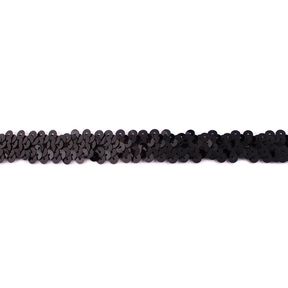 Elastisk pailletbånd [20 mm] – sort, 