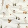 Bomuldsjersey dyr i skoven Digitaltryk | Poppy Fabrics – elfenben/anemone,  thumbnail number 2