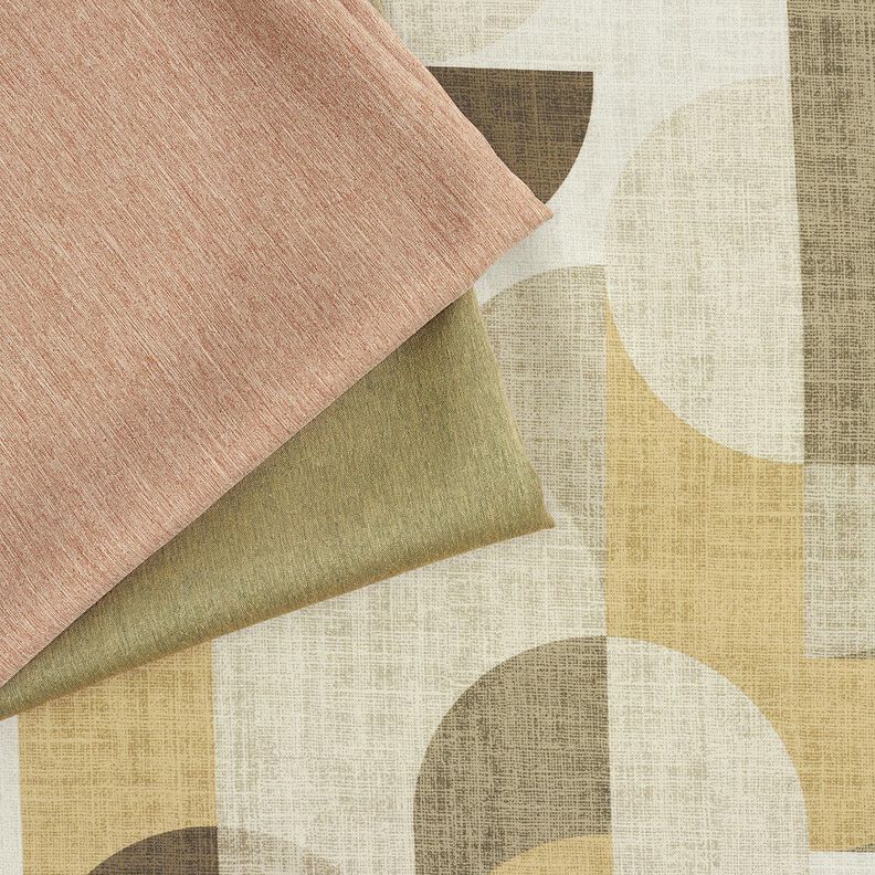 Gardinstof Doubleface – guloliven,  image number 4