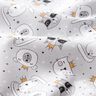 Bomuldspoplin Dyr med kroner – lysegrå,  thumbnail number 2