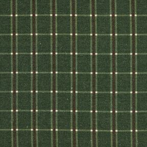 Dekorationsstof Halvpanama elegante tern – mørkegrøn/karminrød, 