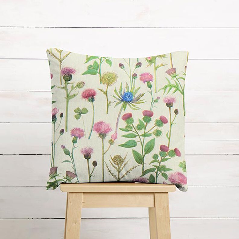 Dekorationsstof Halvpanama Tidsler – pinje/natur,  image number 7