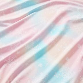 Bomuldsjersey Snefnug akvarel farveforløb | Glitzerpüppi – isblå/rosé, 