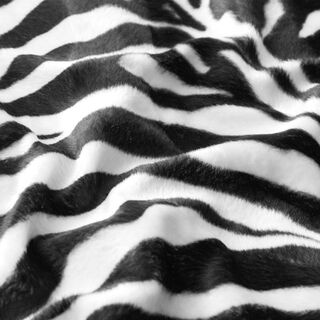 Kunstpels zebra – sort/hvid, 