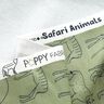 French Terry Sommersweat gezeichnete Safari-Tiere – lys kaki,  thumbnail number 3