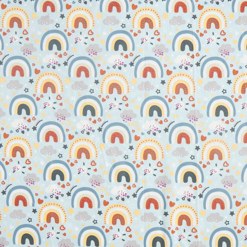Poplin regnbue – lyseblå,  image number 1