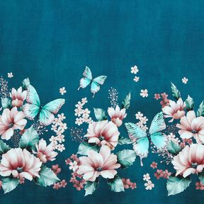 Bomuldsjersey sommerfugleeng | Glitzerpüppi  – let benzin/rosé, 