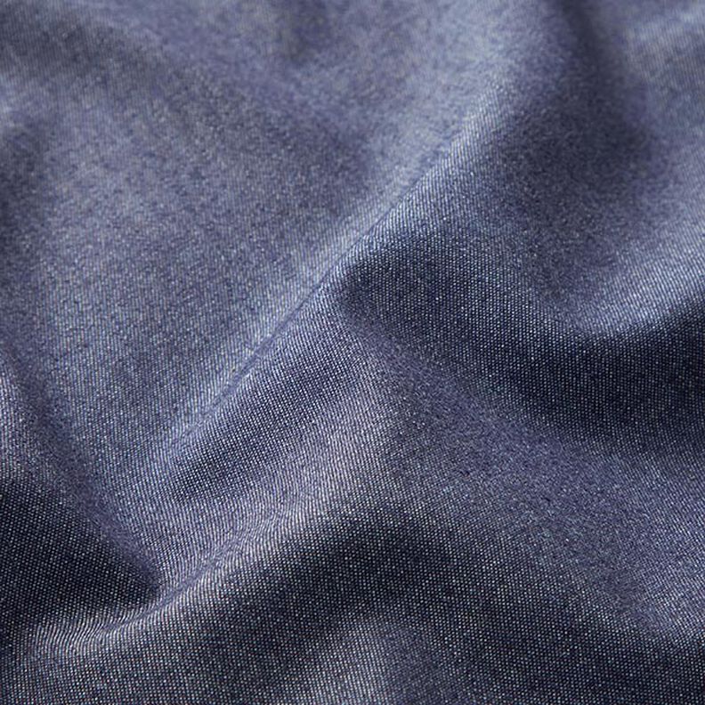 Bomuld-chambray denimlook – natblå,  image number 2