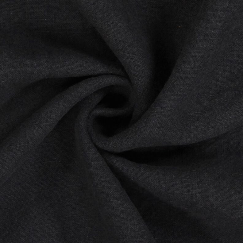 Hørstof ramie mix stonewashed, kraftig kvalitet – sort,  image number 2