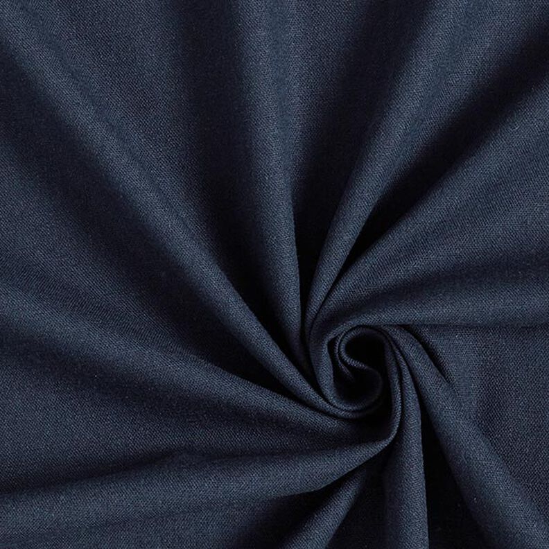 Viskose-hør-miks Ensfarvet – marineblå,  image number 1