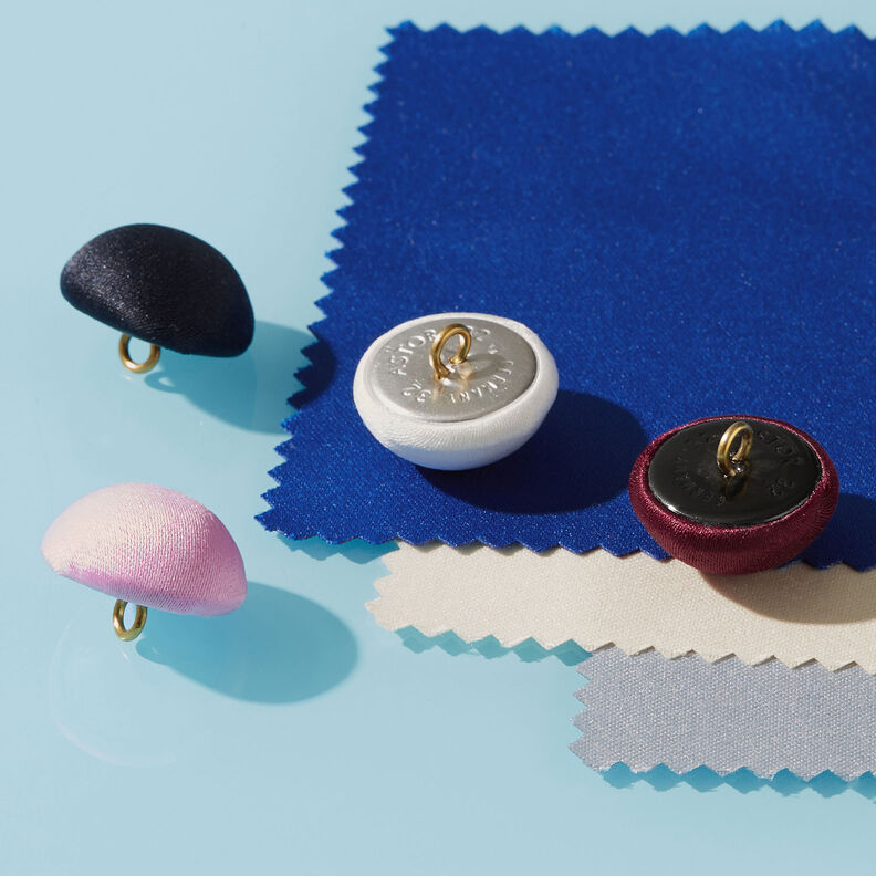 Betrukket knap, Duchesse-Satin – rosa,  image number 2