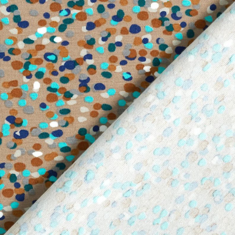 Bomuldsjersey farverig konfetti – sand/blågran,  image number 4