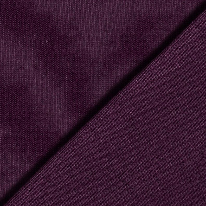 Rib stof ensfarvet – plum,  image number 3