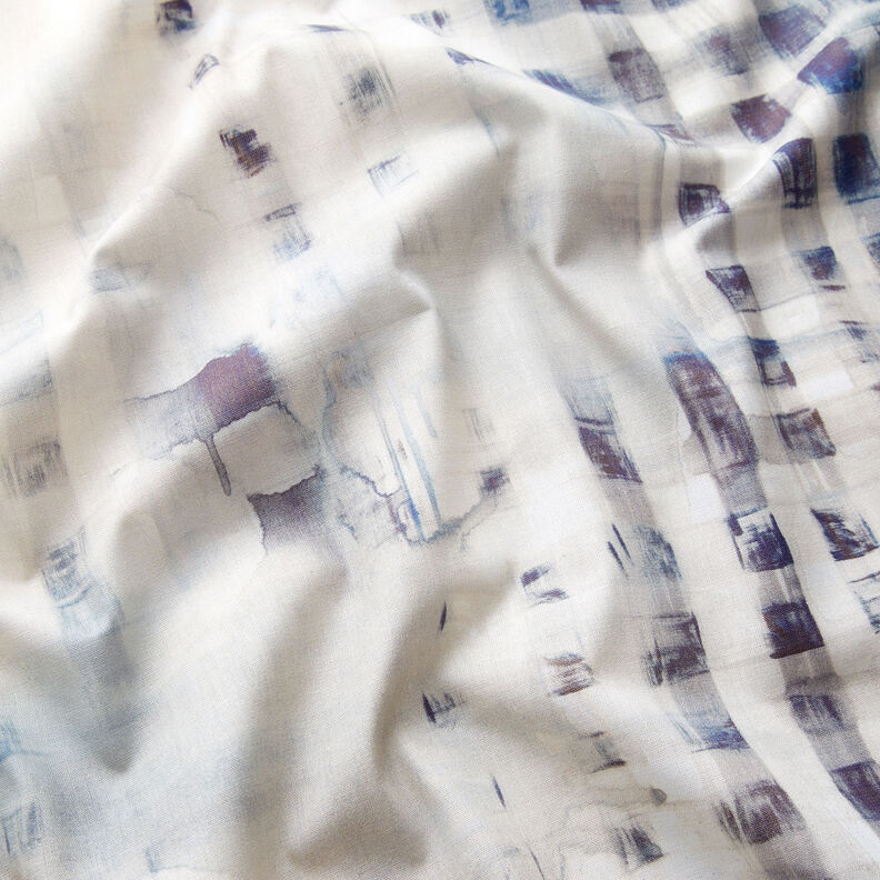 GOTS Bomuldsbatist bordurestof tern med farveforløb | TCC x LOOKS by Wolfgang Joop – marineblå,  image number 3