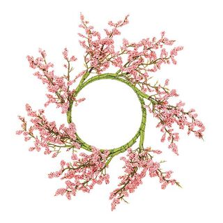 Dekoration blomsterkrans med bær [Ø 9 cm/ 26 cm] – gammelrosa, 