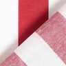 Dekorationsstof Canvas Striber – rød/hvid,  thumbnail number 4
