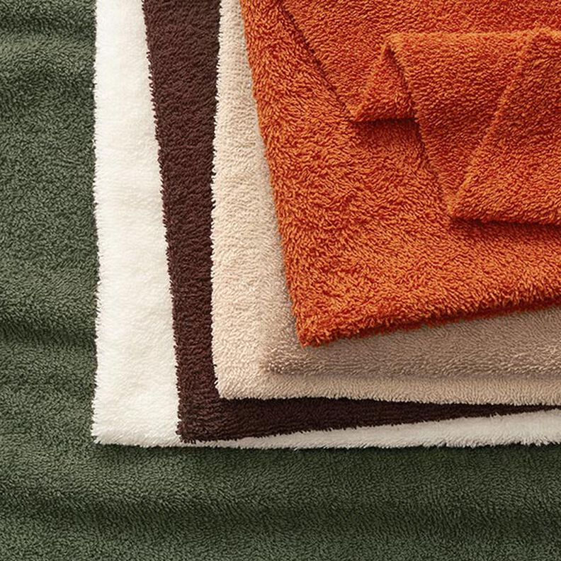 Frottéstof – mørk olivengrøn,  image number 6