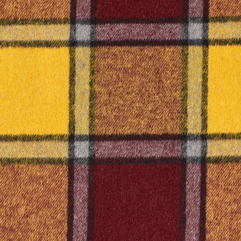 Frakkestof ru tern – bordeaux/karrygul,  image number 5