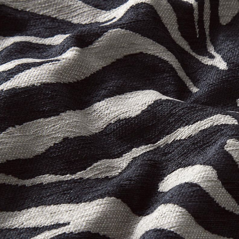 Polsterstof Jacquard zebra – sort/grå,  image number 6
