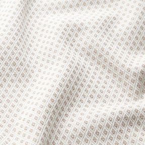 Dekorationsstof Jacquard små romber – mørkebeige, 