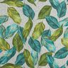 Dekorationsstof Canvas Ficus-blade  – blågran/grå,  thumbnail number 1